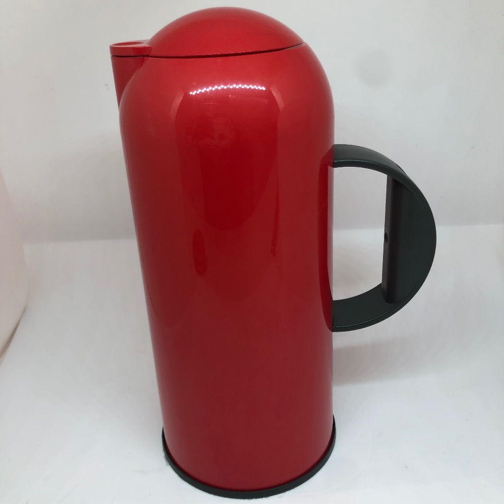 Vintage Dutch Mepal ROSTI Red Thermos with Black Handle
